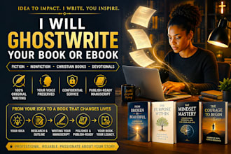 be your fiction and non fiction ebook ghostwriter for books and daily devotional