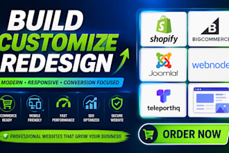 build shopify bigcommerce customize joomla webnode website teleporthq redesign
