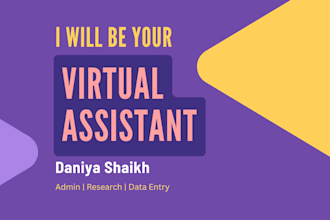 be your reliable virtual assistant for admin and research tasks