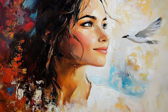 paint real oil painting on canvas