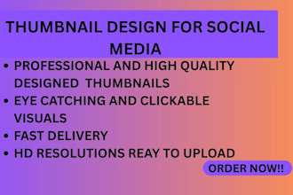 design eye catching social media thumbnails