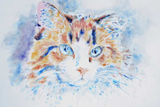 paint weird, abstract watercolor portraits for unique people