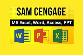 do your sam cengage, capstone, simnet projects in ms access, word, ppt