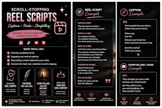 create engaging reel scripts, storytelling, and captions