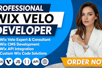 be your wix velo expert wix velo developer wix cms development wix api wix code