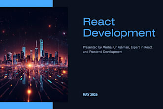 build modern react js web app, dashboard,  website