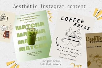 design clean promotional instagram posts and stories