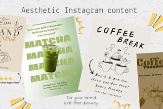 design clean promotional instagram posts and stories