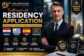 assist with paraguay, uruguay, spain residency