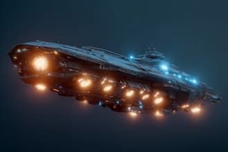epic sci fi spaceship art