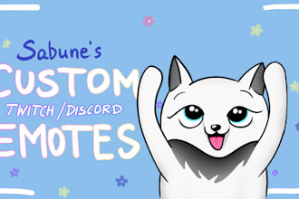 draw cute twitch emotes for you