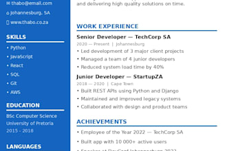 design a modern and professional CV or resume for you
