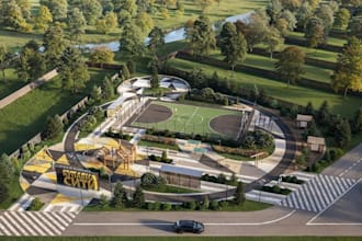 topgolf style end bays, seating,large screen, football baseball,highspeed camera