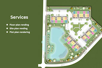 render professional 2d floor plans in photoshop