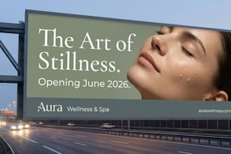 design a stunning billboard, signage, roll ups banner for your business or event