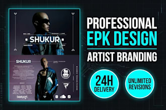 do clickable media kit, press kit, dj press kit, epk design, brand kit, dj epk
