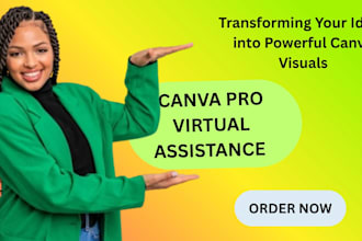 canva pro virtual  assistance flyer design