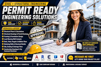 do civil and structural engineering, design analysis and drawings permit drawing