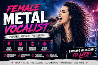 be your female metal rock opera gothic singer, vocalist