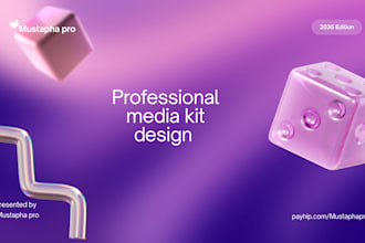 design a professional freelance media kit or brand kit template