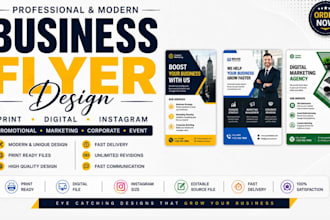 design professional business flyer, event flyer and instagram flyer