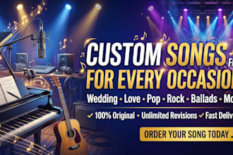 write original lyrics and songs for any genre
