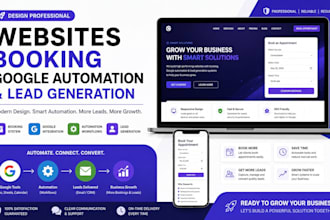 design professional websites booking google automation features lead generation