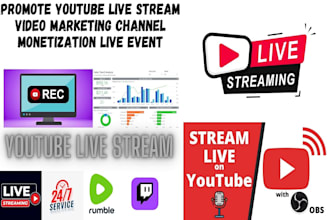 promote youtube live stream marketing video promotion to gain live viewers