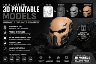 convert logo or image to 3d printable stl, 3mf model with render