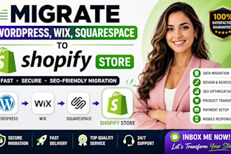 migrate wordpress website to shopify wix squarespace migration to shopify store