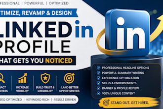 revamp, rewrite and optimize your linkedin profile and personal brand