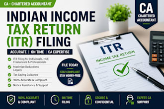file your indian income tax return accurately as a chartered accountant