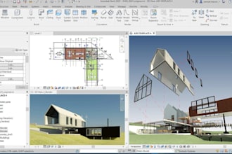 do revit bim modeling, 2d drawings, 3d modeling and rendering