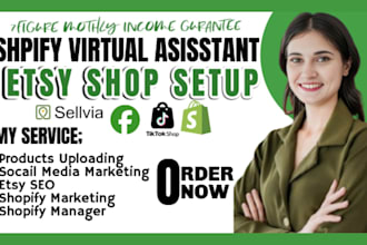 manage shopify store, upload update product, manage etsy shop, etsy seo listing