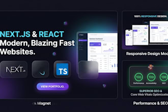build a high performance next js and react website with tailwind CSS