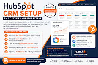 be your hubspot CRM setup and workflow automation expert