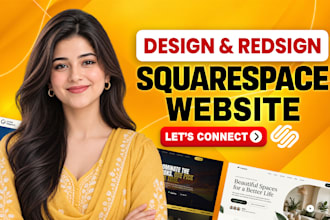 build squarespace website design or redesign, website development squarespace