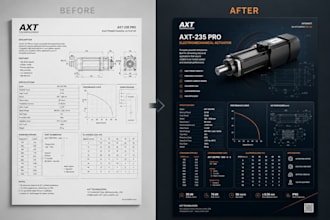 design technical datasheets and industrial catalogues