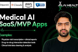 build ai clinic, medical, healthcare, hipaa, pharma, web app software saas mvp