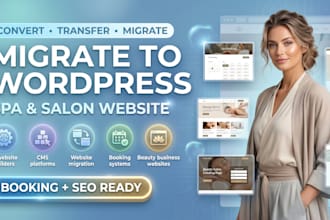 migrate lovable ai website to wordpres squarespace wix for spa massage salon