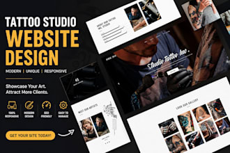 design a modern tattoo studio website with elementor