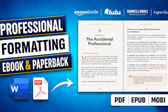 book formatting, layout design, ebook and print formatting, book typesetting
