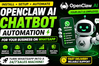 install setup openclaw al chatbot automation for your business on whatsapp