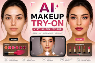 develop an ai virtual makeup try on app for beauty brands