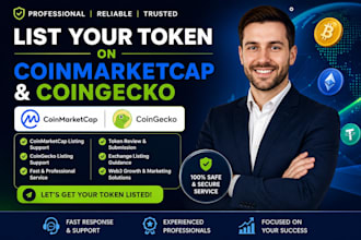 list your token on coinmarketcap coingecko and crypto exchanges