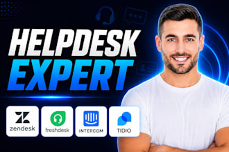 set up zendesk, freshdesk, gorgias, intercom and tidio customer support CRM