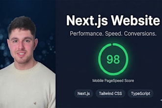 build a fast nextjs landing page with tailwind css and shadcn ui