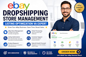 do ebay dropshipping store management listing optimization VA expert