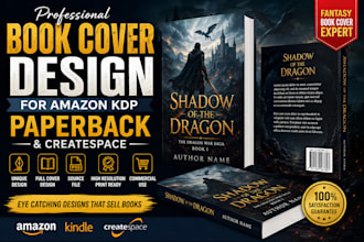 do book cover design createspace amazon kdp paperback fantasy graphic design