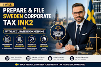 prepare and file sweden corporate tax ink2 with accurate bookkeeping